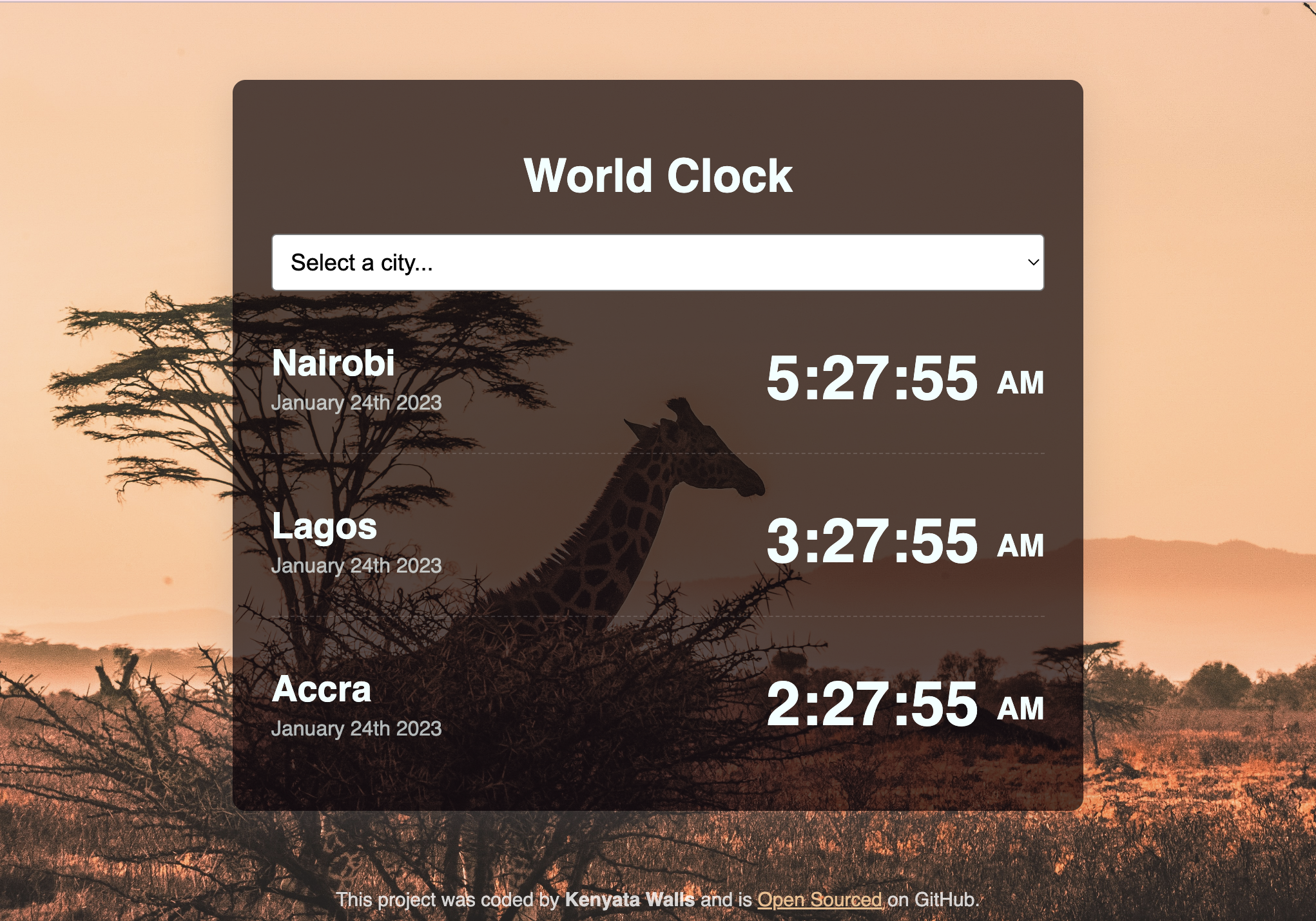 World Clock Preview